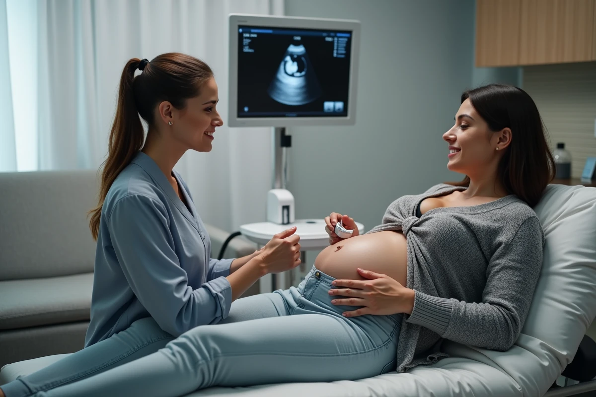 Échographie obstétricale pour déterminer le terme de grossesse sans date de dernières règles