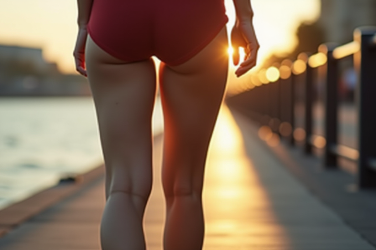 Détails du dos et des jambes d
