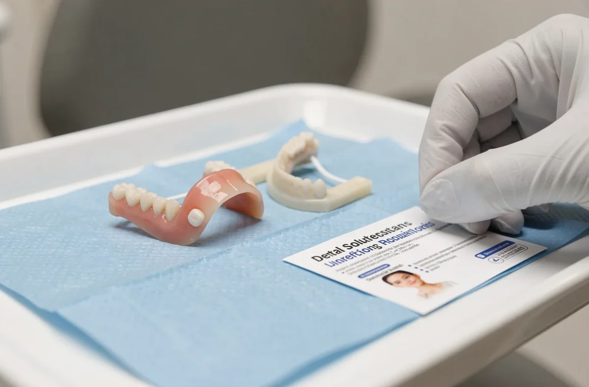 Prothèse dentaire amovible et bridge dentaire présentés comme alternatives à l'implant dentaire
